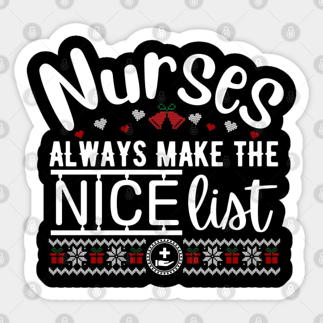 Medical - Nurses always make the nice list Sticker by JunThara